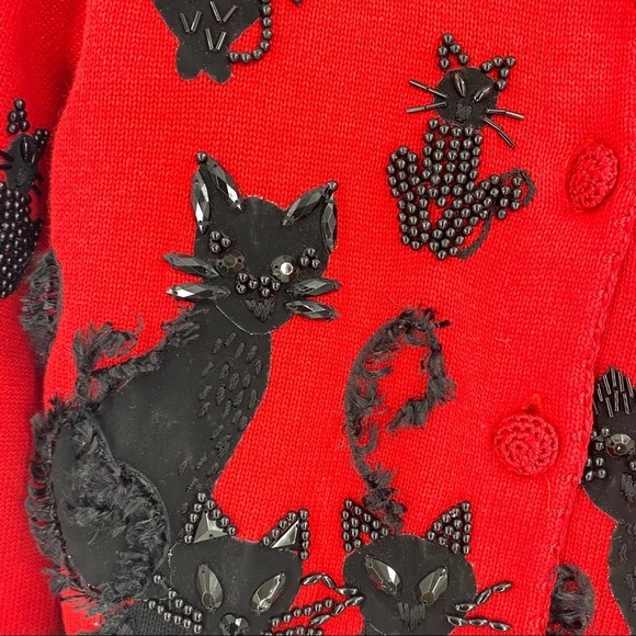Michael Simon Kitty Kat Vintage Sweater Size P/M - Picture 2 of 14
